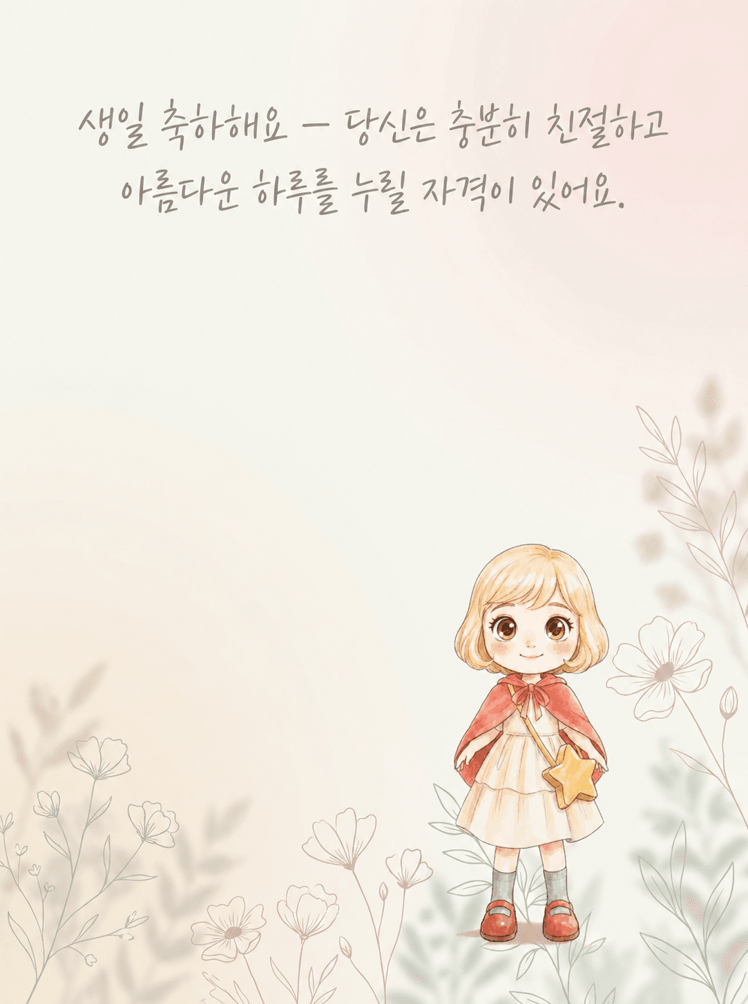 보니벨 생일카드 앞면